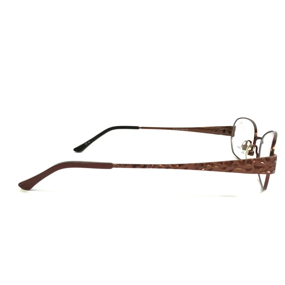 Dana Buchman Eyeglasses Frames Sybil BU Shiny Burgundy Oval Wire Rim 53-18-135